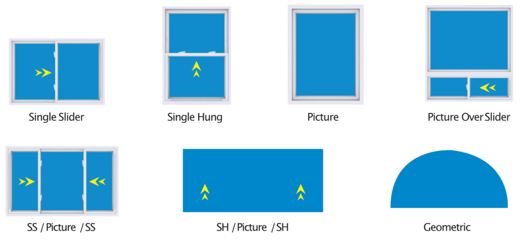 Precision General Contracting - Windows & Doors - Window Operating Styles & Configurations